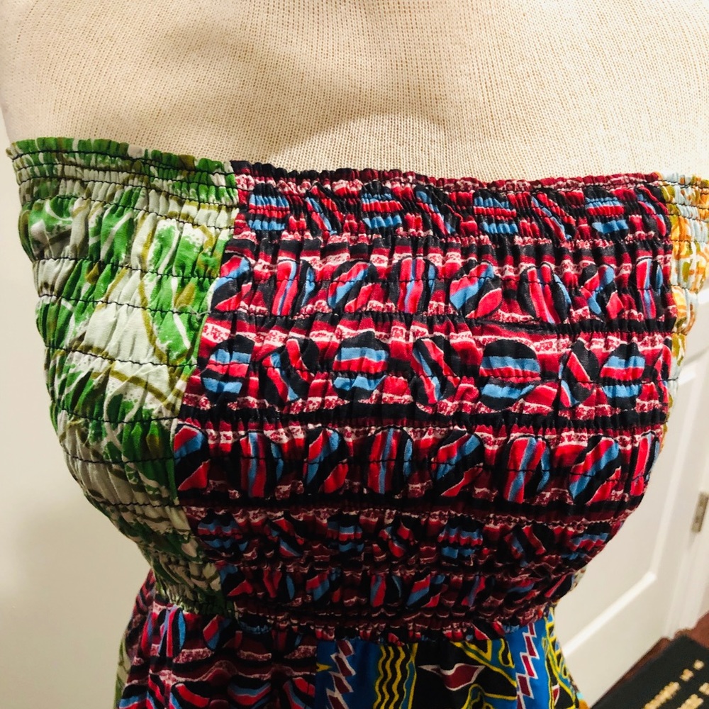 Gorgeous Ankara Patchwork Strapless Flair Dress - image 3